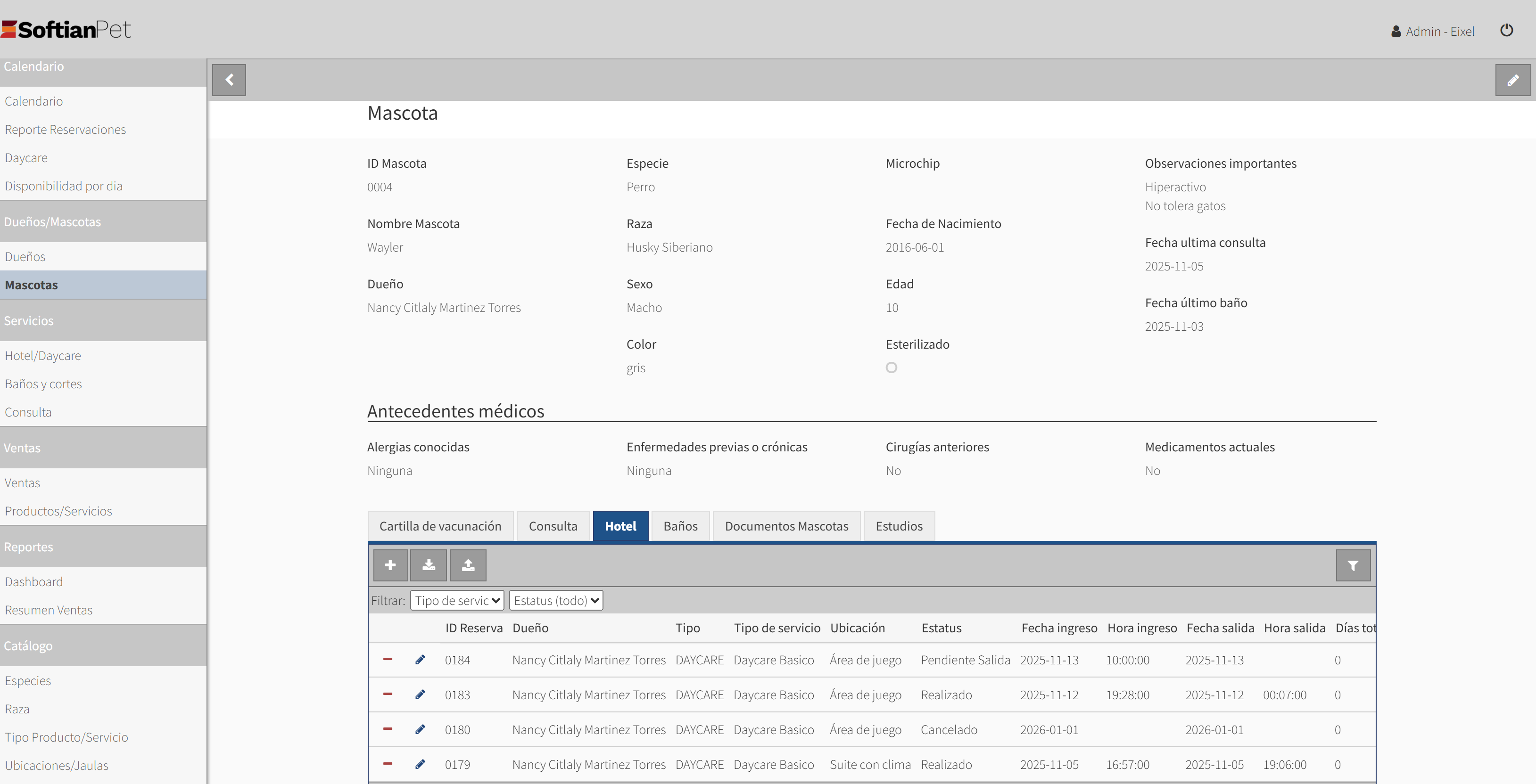Gestión de Mascotas